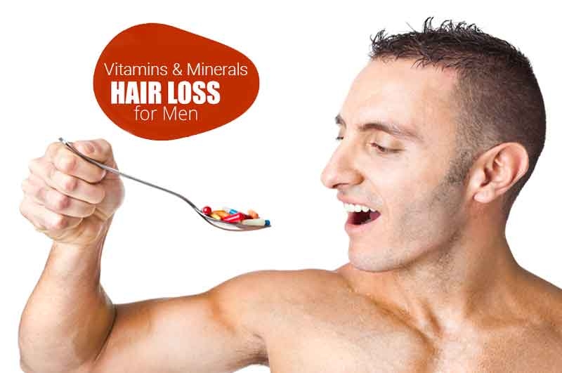 Man take hair loss vitamins