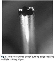 figure 5, surrounded punch tip