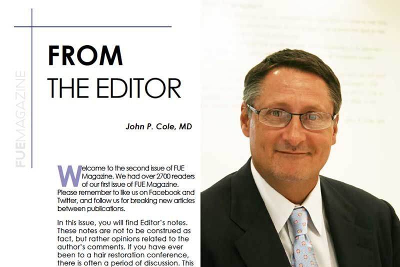Dr. Cole and FUE Magazine