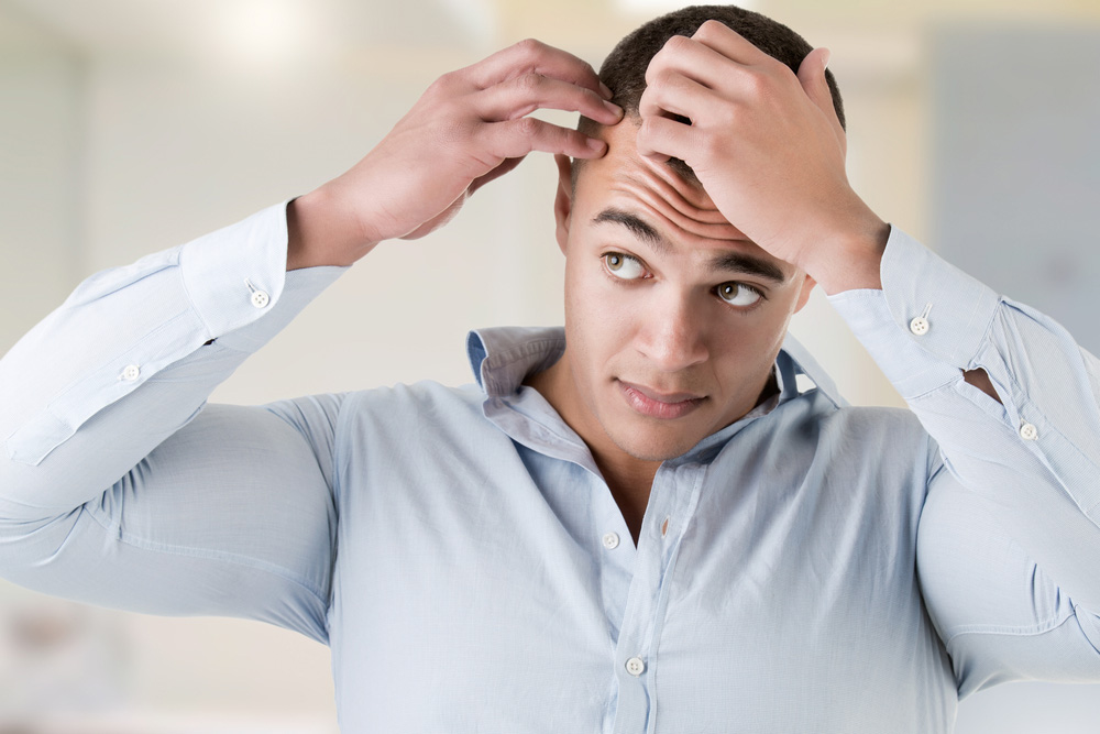 Patient with hair loss