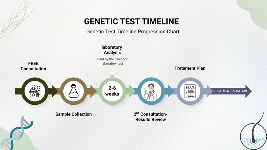 Complete genetic testing for hair loss timeline from consultation to personalized treatment plan