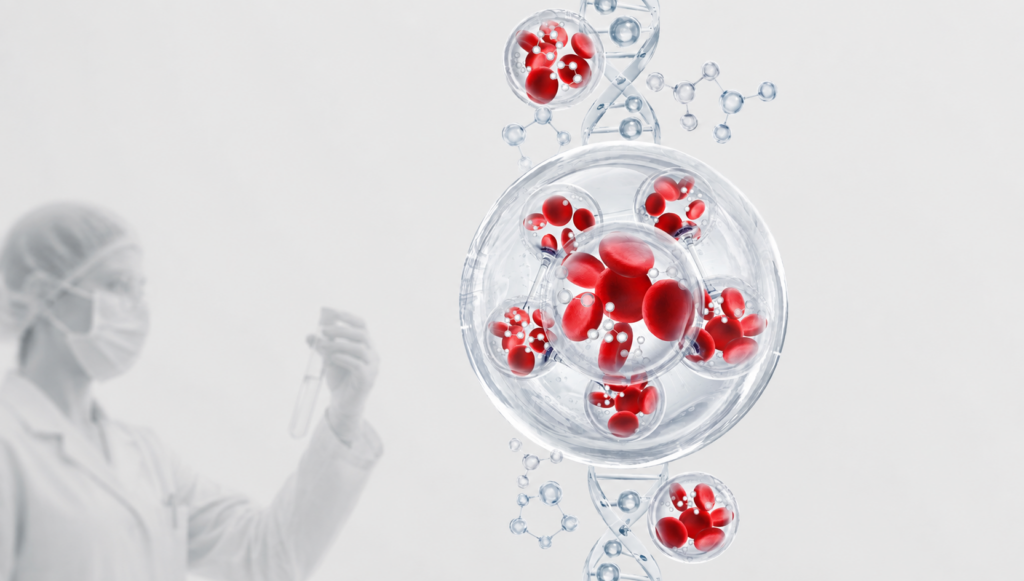 Hair platelet rich plasma treatment concept.